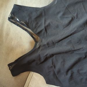 Black sheer tank top size small/medium